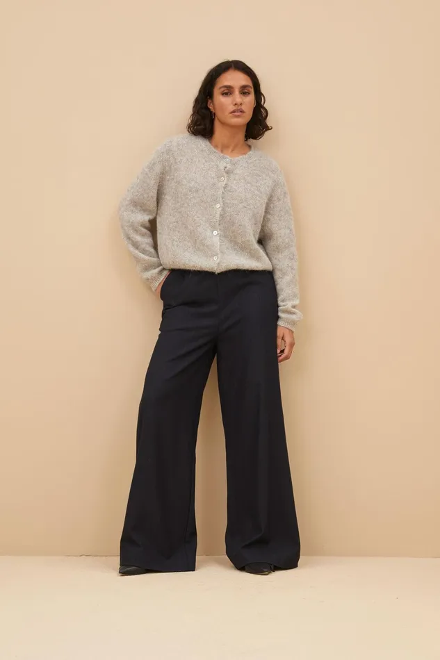 Women Trousers Bybar Neal Pinstripe Pants Midnight