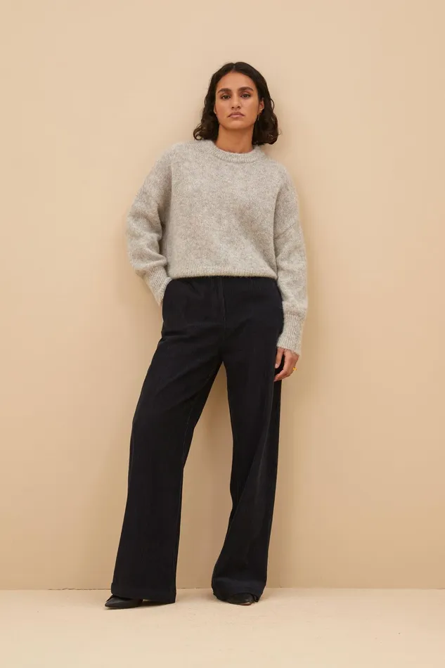 Women Trousers Bybar Odin Cord Pants Midnight