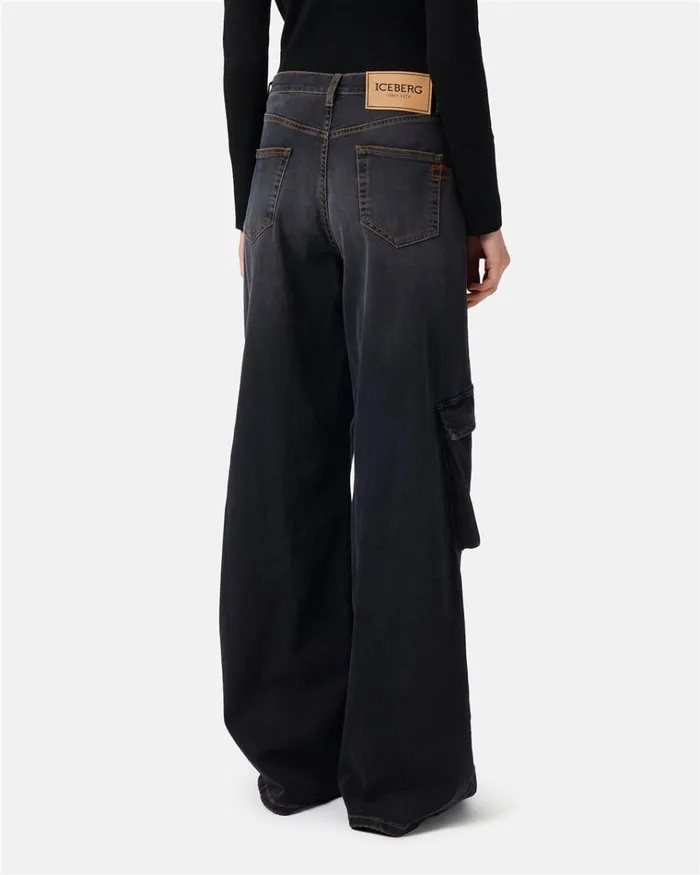 Women TROUSERS Iceberg 5 Pocket Trousers In Black Denim
