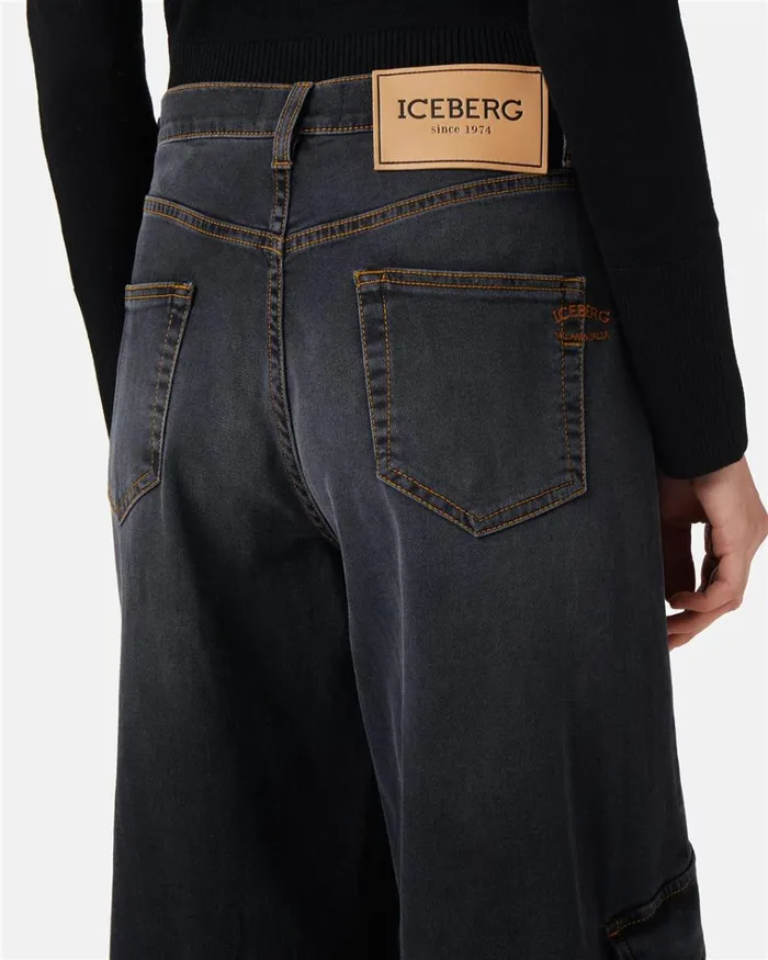 Women TROUSERS Iceberg 5 Pocket Trousers In Black Denim