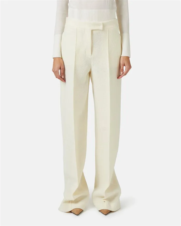 Women TROUSERS Iceberg New Shape Trousers In Wool Boucl Fabric