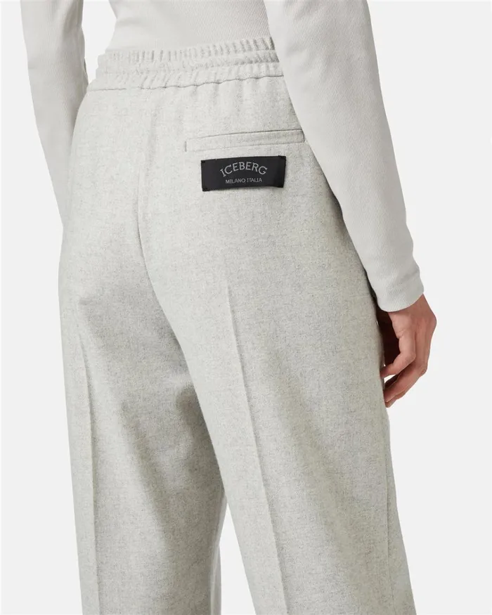 Women TROUSERS Iceberg Trousers Joggers Fit In Flannel Fabric Women TROUSERS Iceberg Trousers Joggers Fit In Flannel Fabric