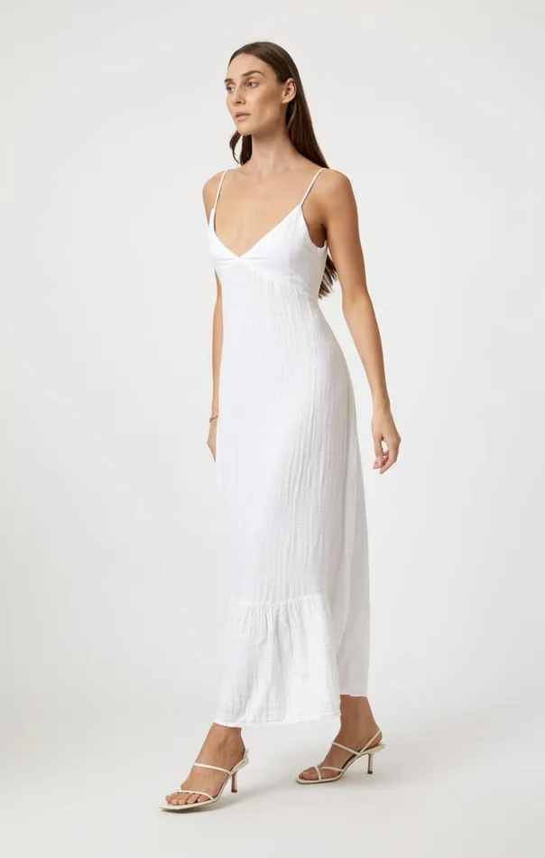 Women Woven Maxi Dress In White Mavi Jeans Dresses and Skirts Women Woven Maxi Dress In White Mavi Jeans Dresses and Skirts