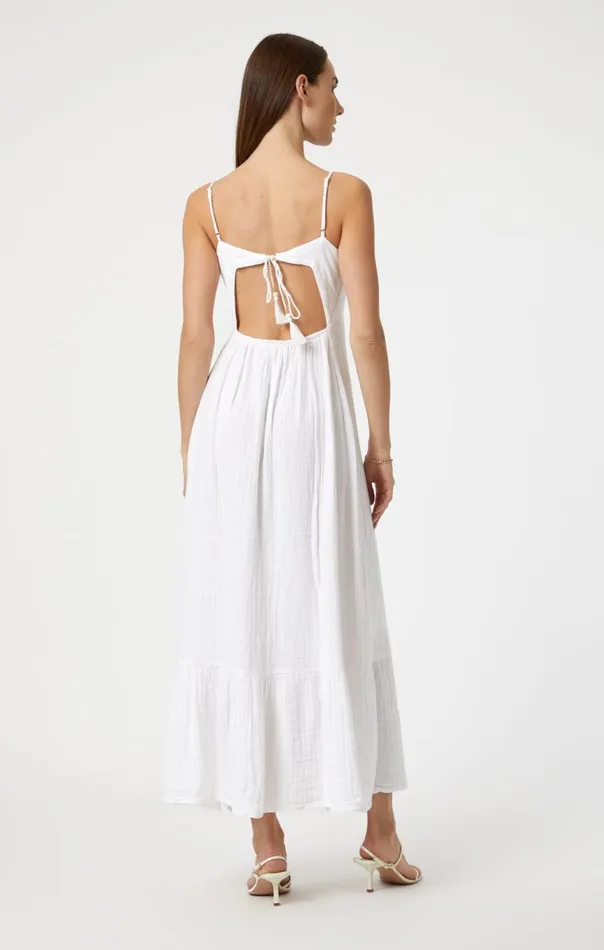 Women Woven Maxi Dress In White Mavi Jeans Dresses and Skirts Women Woven Maxi Dress In White Mavi Jeans Dresses and Skirts