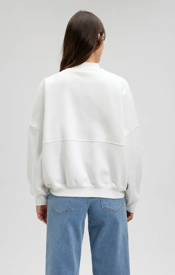 Women ZipUp Jacket In Antique White Mavi Jeans Loungewear Women ZipUp Jacket In Antique White Mavi Jeans Loungewear