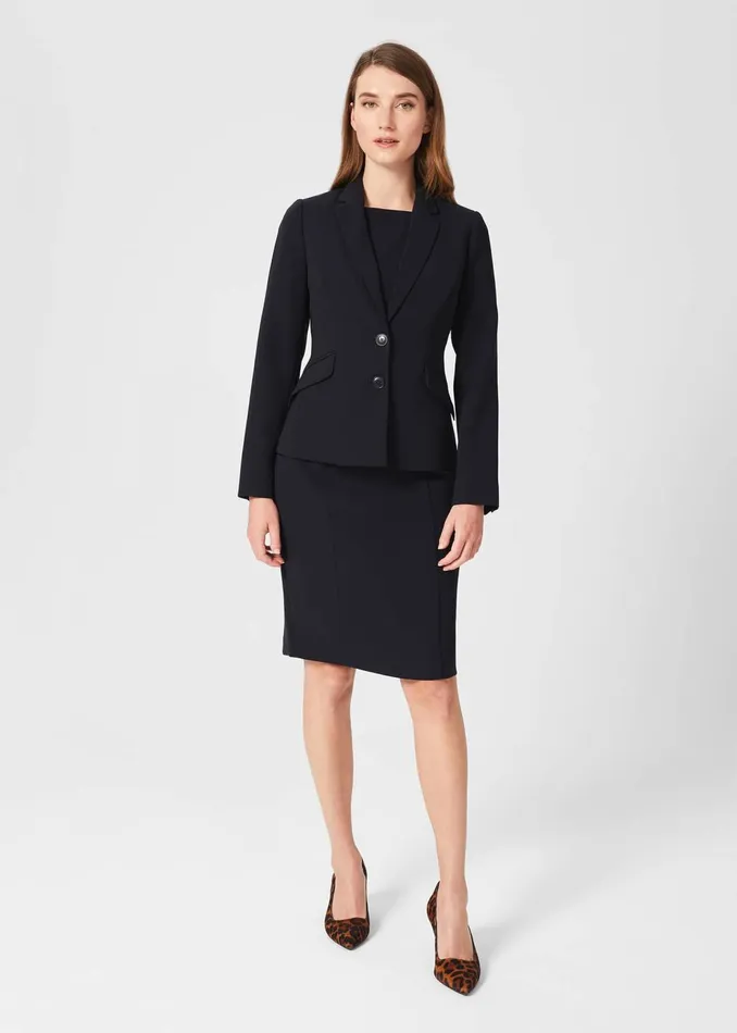 Womens Abigail Jacket Navy Hobbs Coats and Jackets Cheap On Sale
