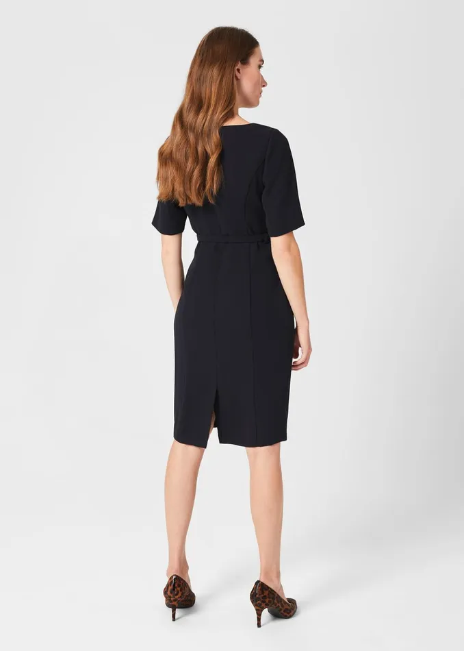 Womens Abigail Square Neck Dress Navy Hobbs Dresses For Sale
