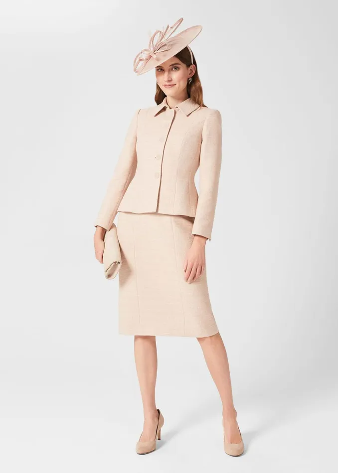 Womens Amelie Sculpting Jacket Oyster Hobbs Coats and Jackets On Sale