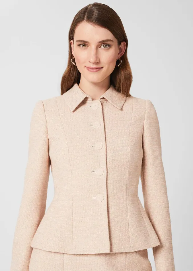 Womens Amelie Sculpting Jacket Oyster Hobbs Coats and Jackets On Sale