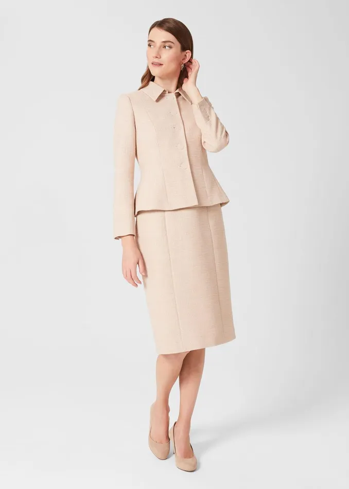 Womens Amelie Sculpting Jacket Oyster Hobbs Coats and Jackets On Sale