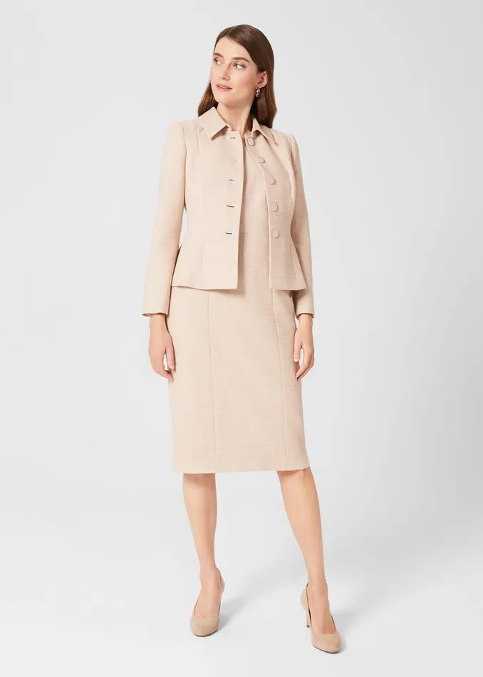 Womens Amelie Sculpting Jacket Oyster Hobbs Coats and Jackets On Sale