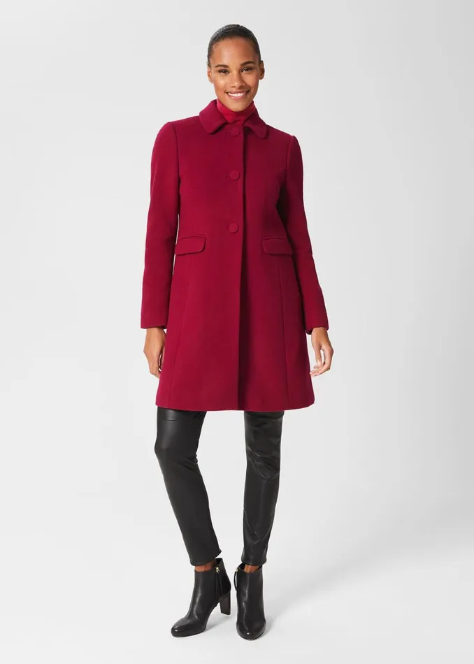 Womens Anita Wool Blend A Line Coat Dark Raspberry Hobbs Coats and Jackets Gift 4 You Womens Anita Wool Blend A Line Coat Dark Raspberry Hobbs Coats and Jackets Gift 4 You