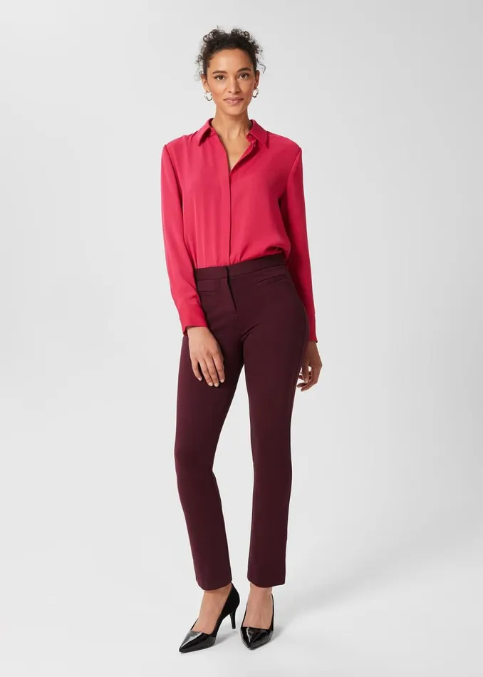 Womens Annie Jersey Trousers Burgundy Hobbs Trousers