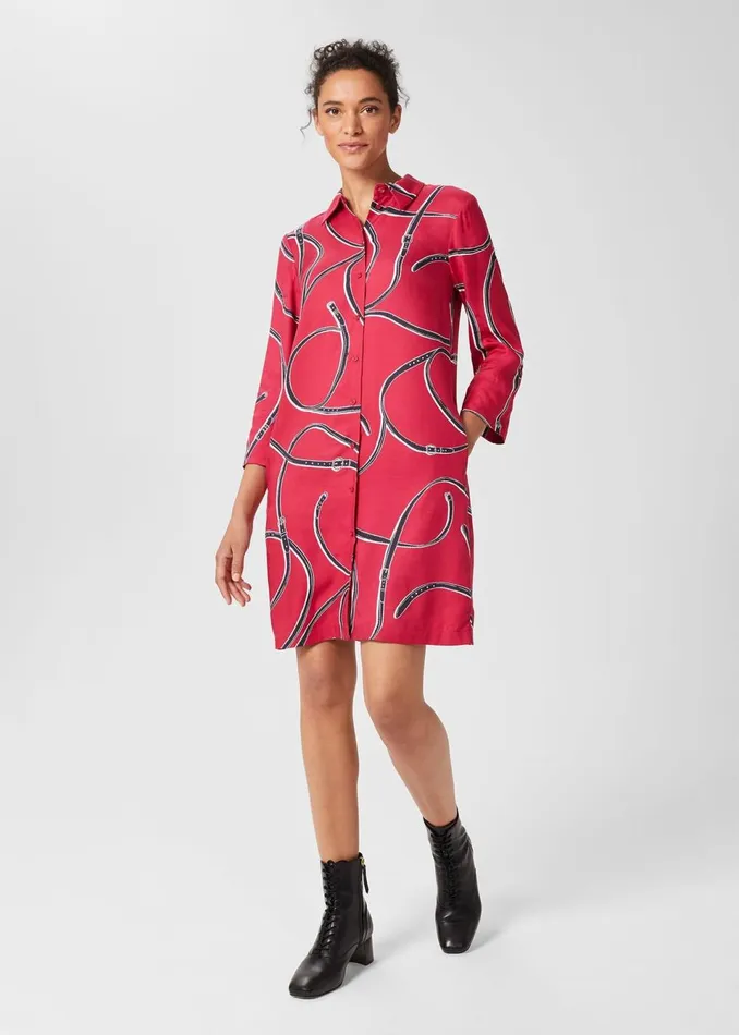 Womens Aubery Tunic Dress Pink Multi Hobbs Dresses On Sale