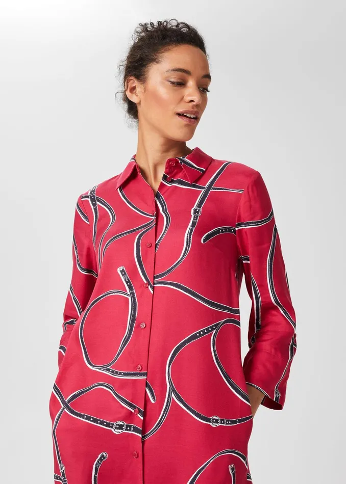 Womens Aubery Tunic Dress Pink Multi Hobbs Dresses On Sale