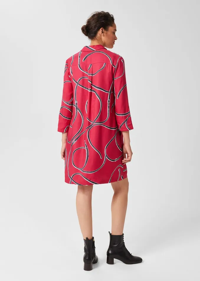 Womens Aubery Tunic Dress Pink Multi Hobbs Dresses On Sale