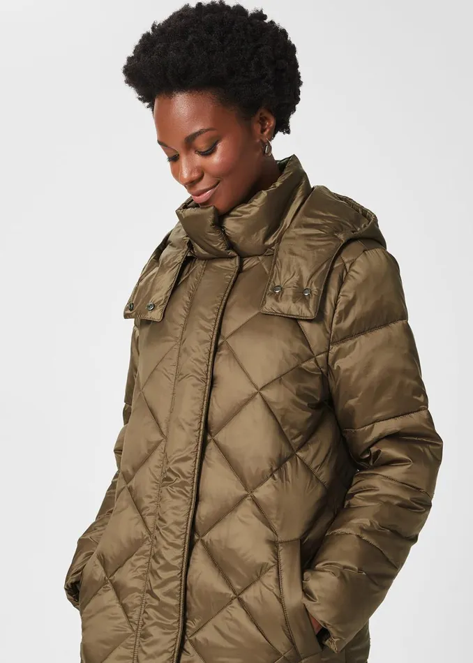 Womens Avril Water Resistant Puffer Jacket Dark Sand Hobbs Coats and Jackets Gift for Friend