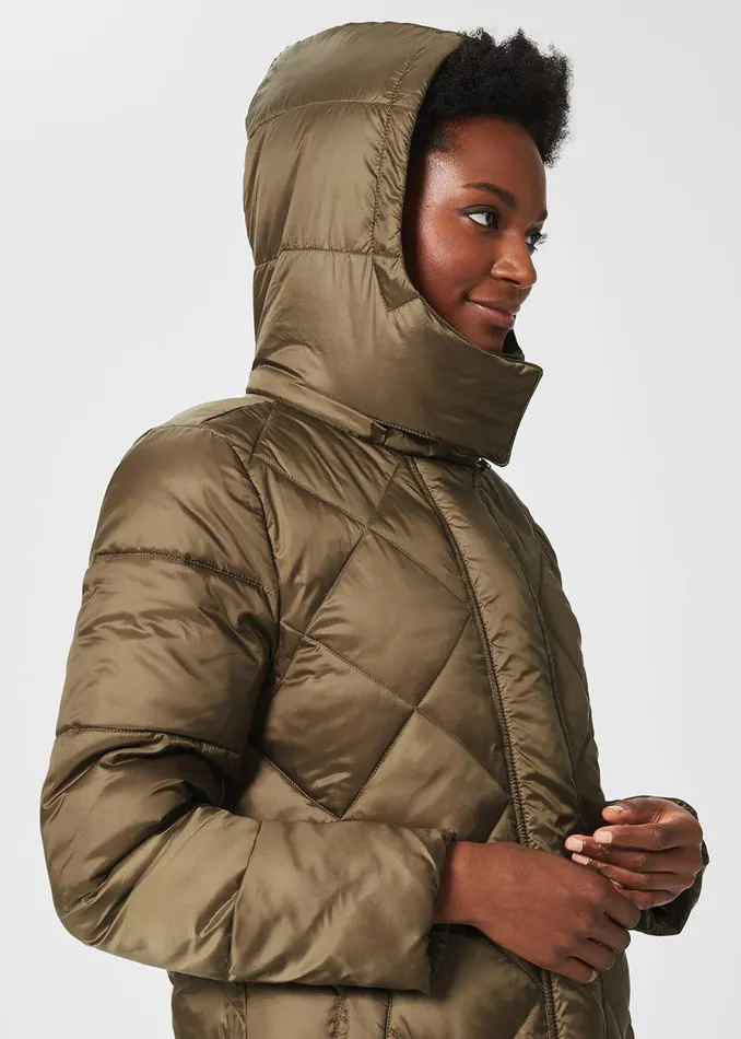 Womens Avril Water Resistant Puffer Jacket Dark Sand Hobbs Coats and Jackets Gift for Friend