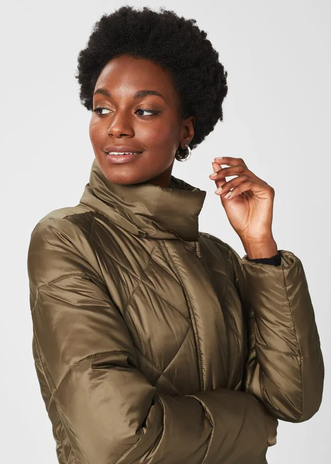 Womens Avril Water Resistant Puffer Jacket Dark Sand Hobbs Coats and Jackets Gift for Friend