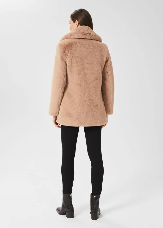 Womens Bethany Faux Fur Coat Neutral Hobbs Coats and Jackets Gift Ideas