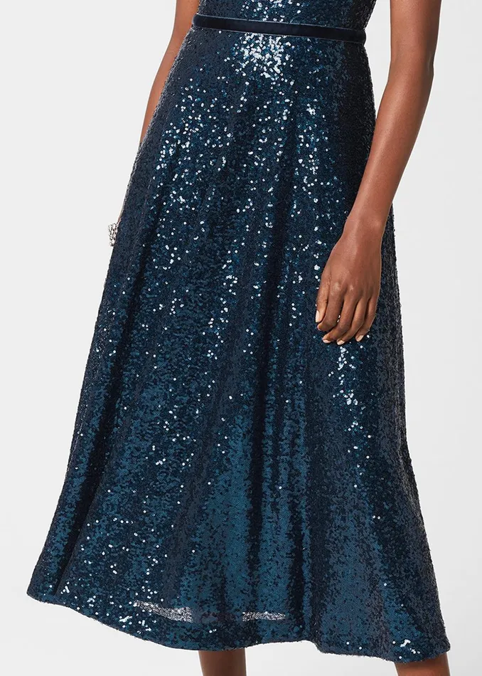 Womens Carly Sequin Dress Midnight Hobbs Dresses Cheap On Sale