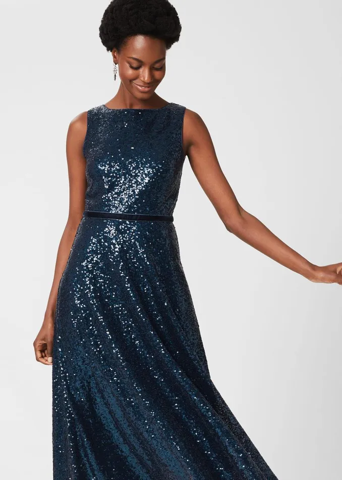 Womens Carly Sequin Dress Midnight Hobbs Dresses Cheap On Sale