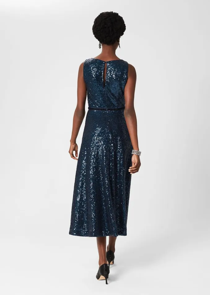Womens Carly Sequin Dress Midnight Hobbs Dresses Cheap On Sale