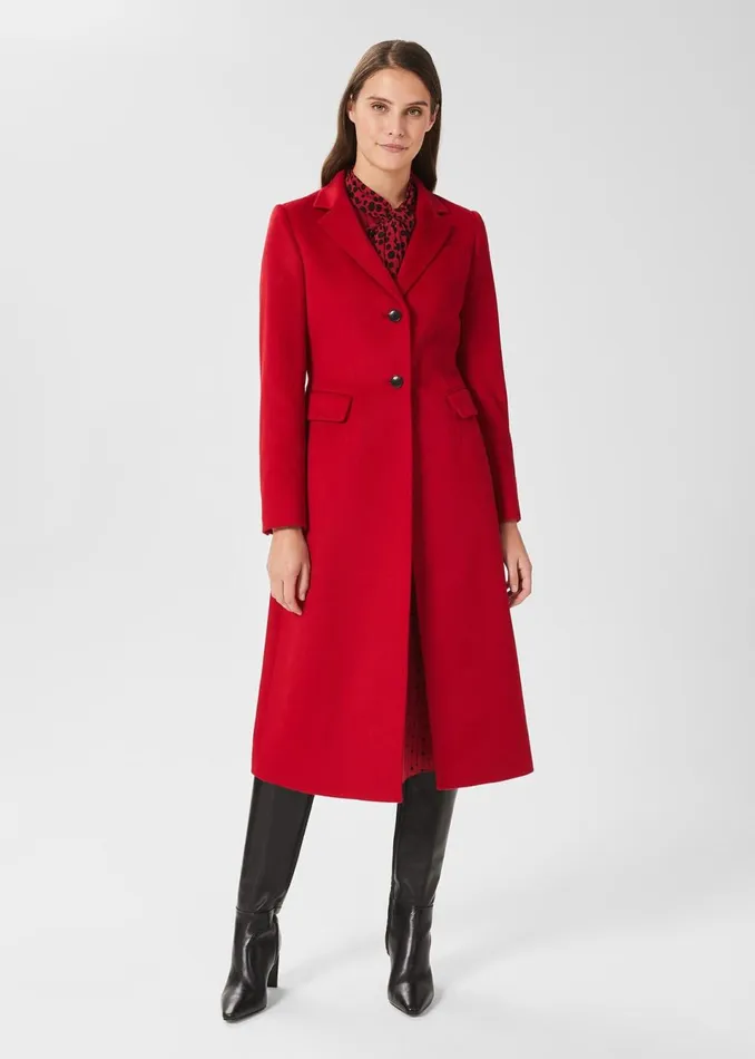 Womens Cosima Wool Coat Red Hobbs Coats and Jackets Gift Ideas
