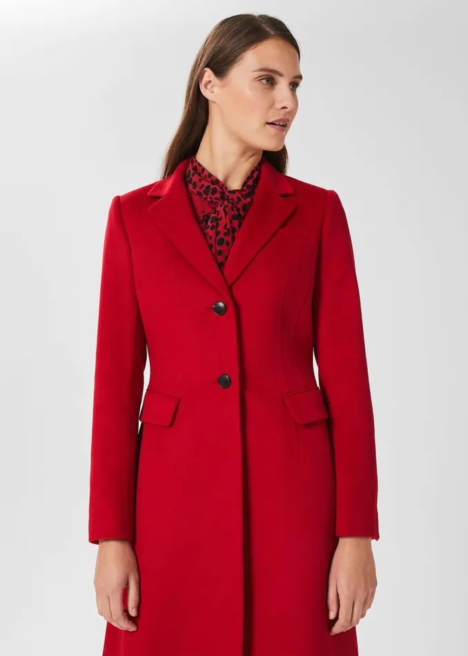 Womens Cosima Wool Coat Red Hobbs Coats and Jackets Gift Ideas