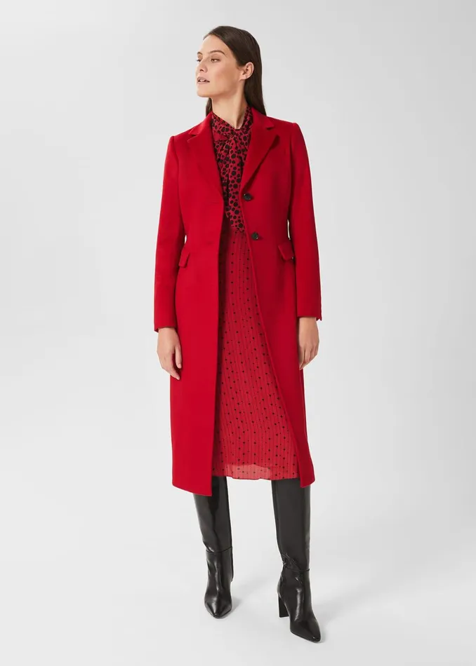 Womens Cosima Wool Coat Red Hobbs Coats and Jackets Gift Ideas