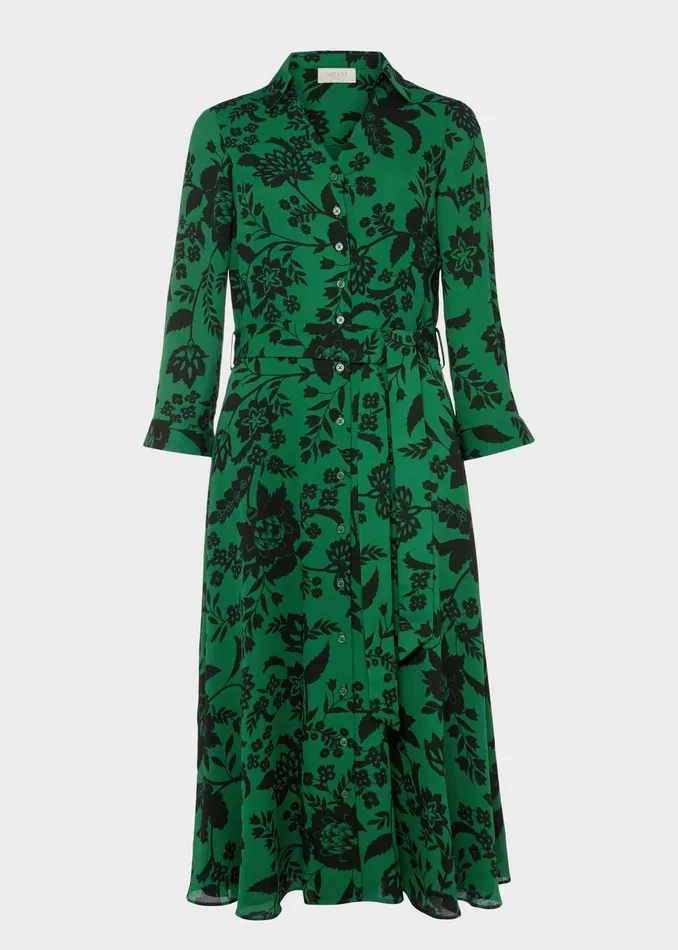 Womens Dalia Floral Fit And Flare Dress Apple Artichoke Hobbs Dresses Popular