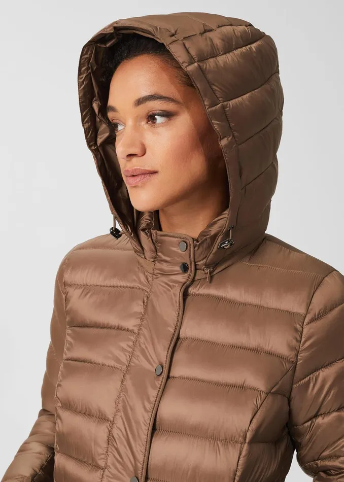 Womens Danika Short Puffer Jacket With Hood Camel Hobbs Coats and Jackets Gift 4 You