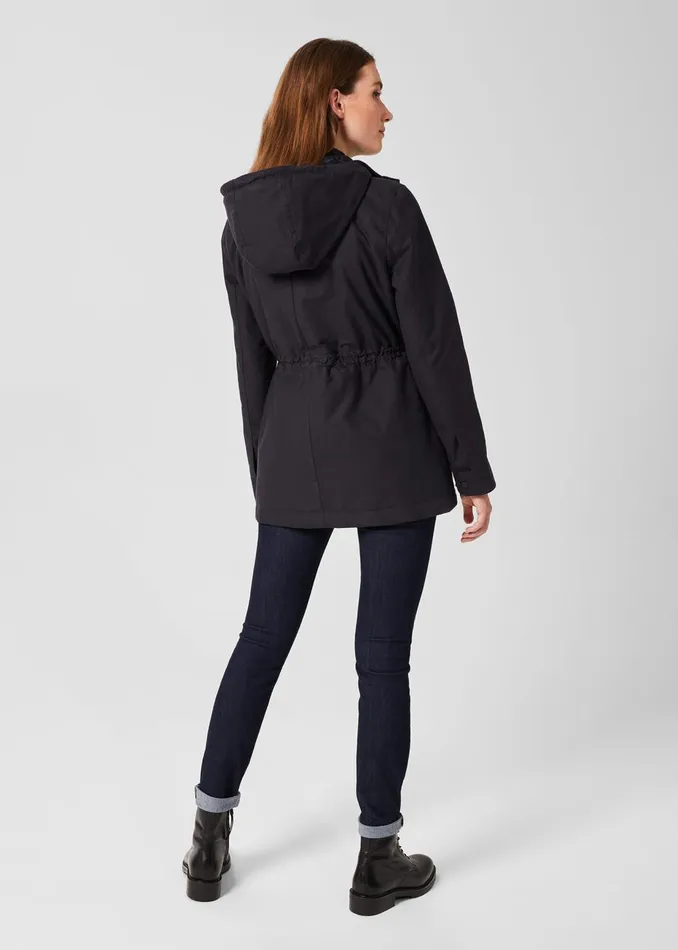 Womens Dannie Waxed Cotton Coat Navy Hobbs Coats and Jackets Cheap On Sale