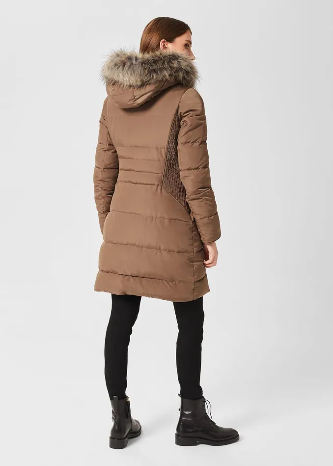 Womens Dita Puffer Jacket With Hood Camel Hobbs Coats and Jackets For Sale