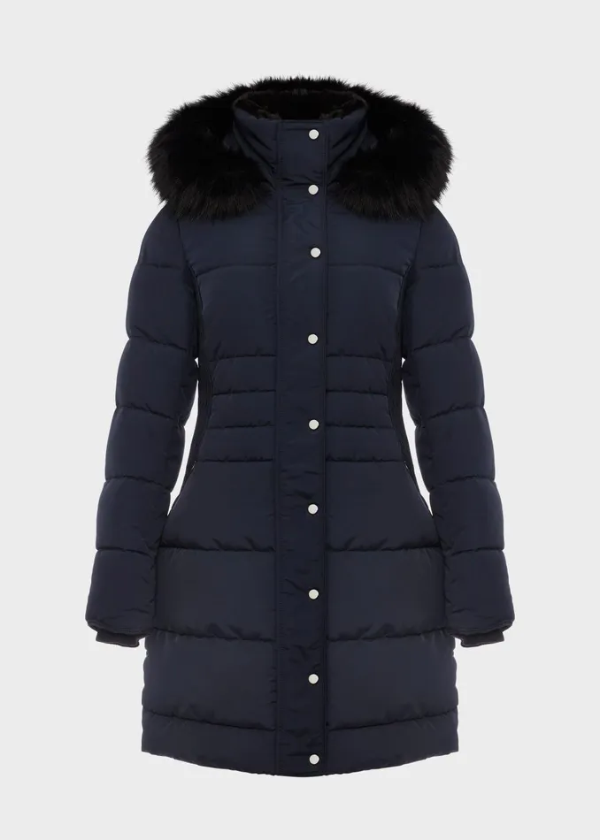 Womens Dita Puffer Jacket With Hood Navy Hobbs Coats and Jackets Gift 4 You