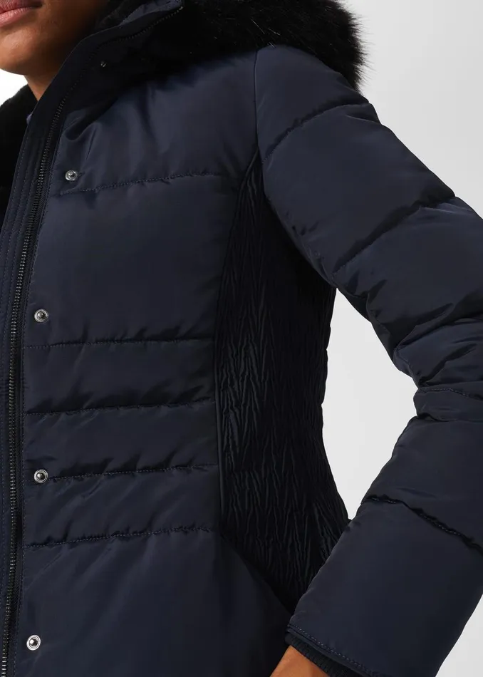 Womens Dita Puffer Jacket With Hood Navy Hobbs Coats and Jackets Gift 4 You