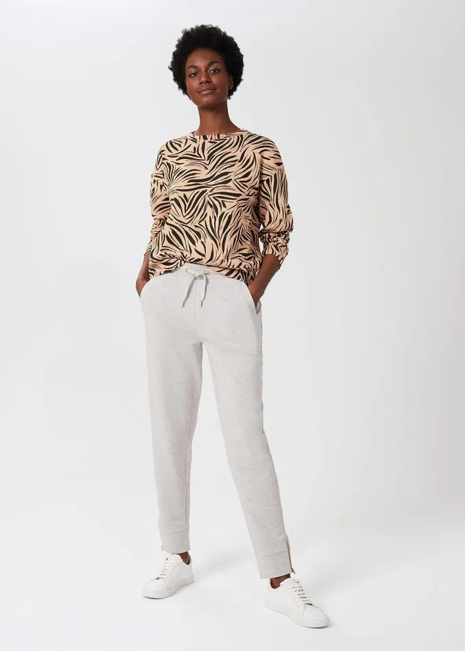 Womens Eleise Zip Jogger Pale Grey Marl Hobbs Trousers