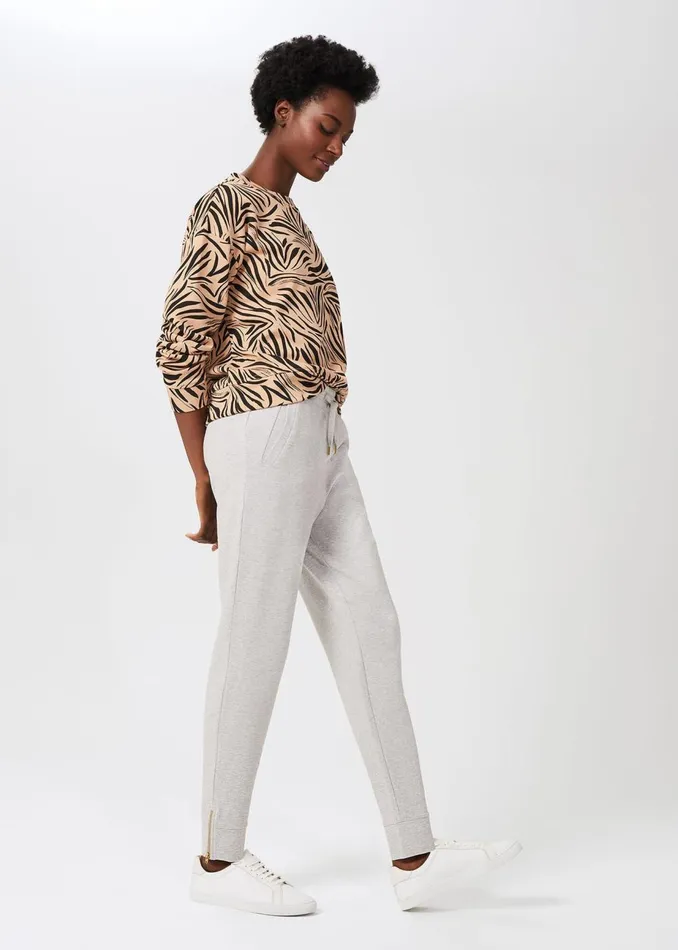 Womens Eleise Zip Jogger Pale Grey Marl Hobbs Trousers