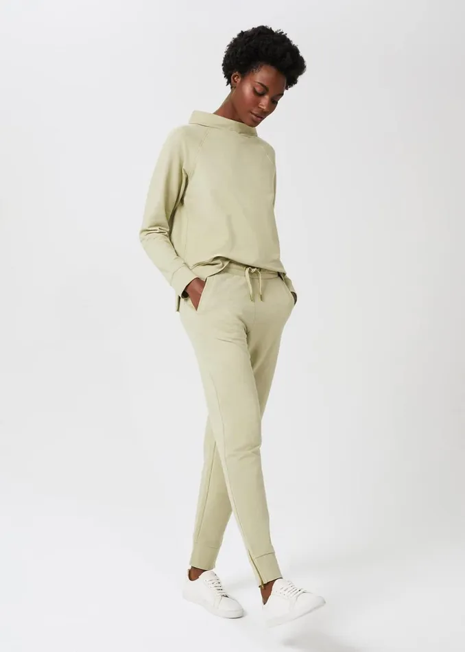 Womens Eleise Zip Jogger Sage Green Hobbs Trousers