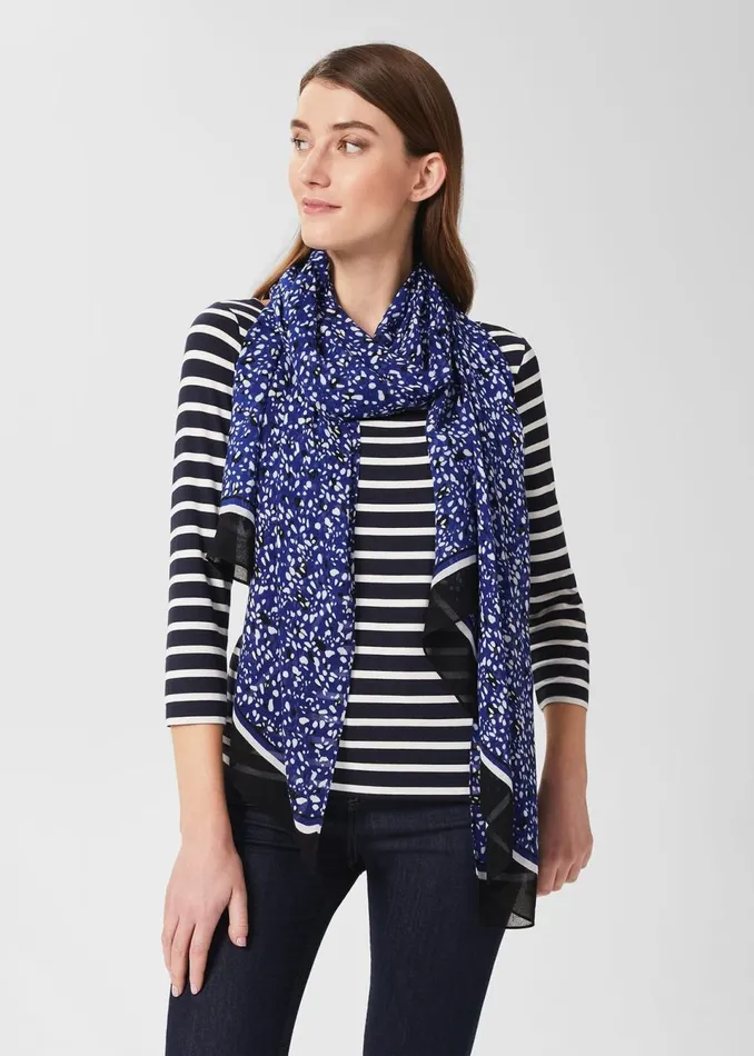 Womens Emelie Scarf Cobalt Multi Hobbs Scarves Popular