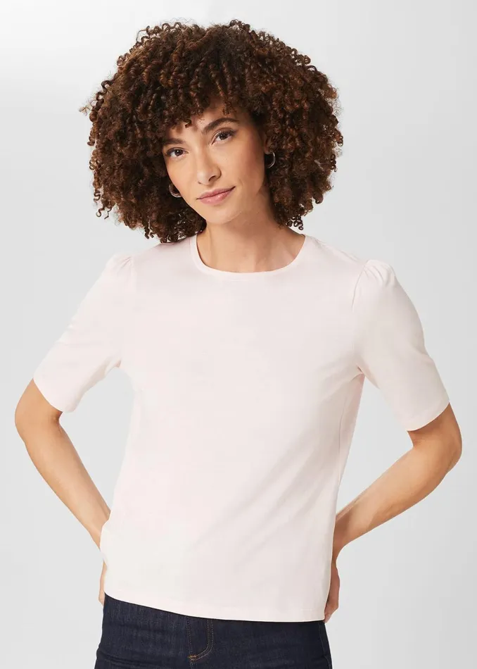Womens Eva Puff Sleeve Tee Petal Pink Hobbs Tops Online