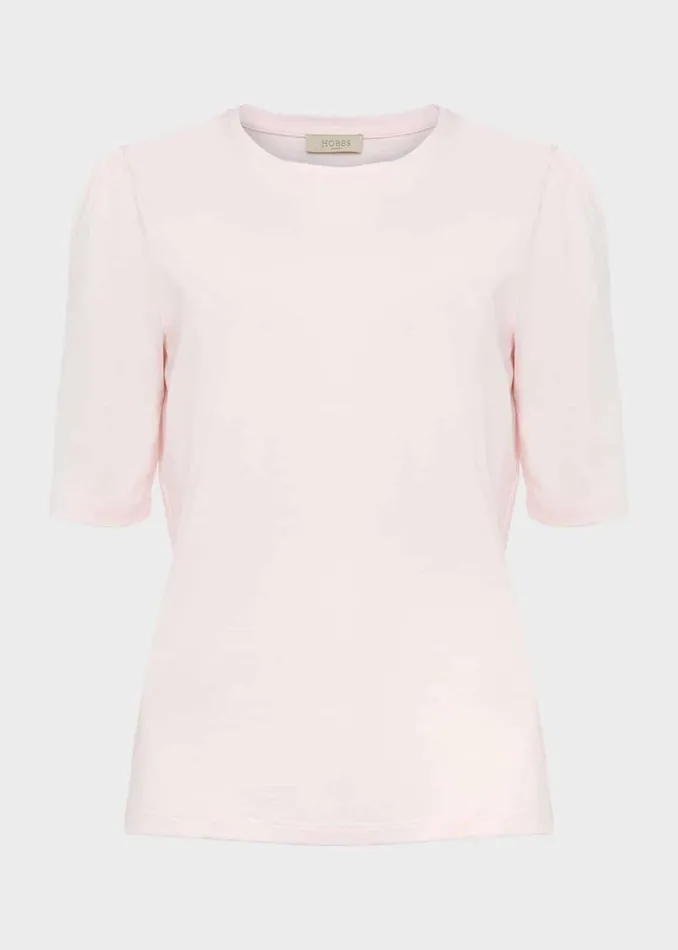 Womens Eva Puff Sleeve Tee Petal Pink Hobbs Tops Online