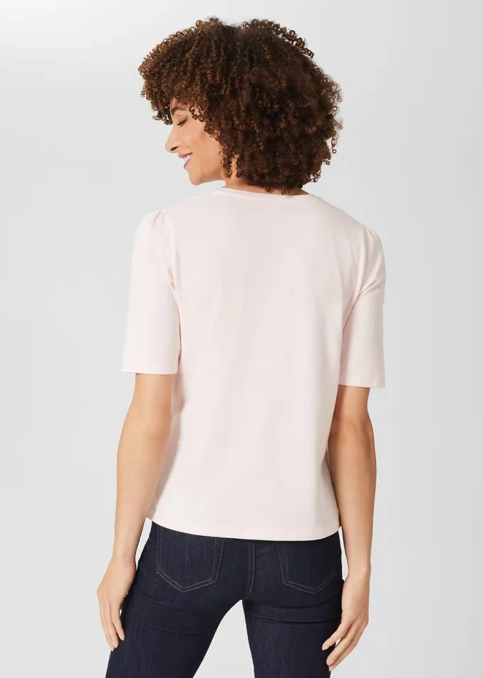 Womens Eva Puff Sleeve Tee Petal Pink Hobbs Tops Online