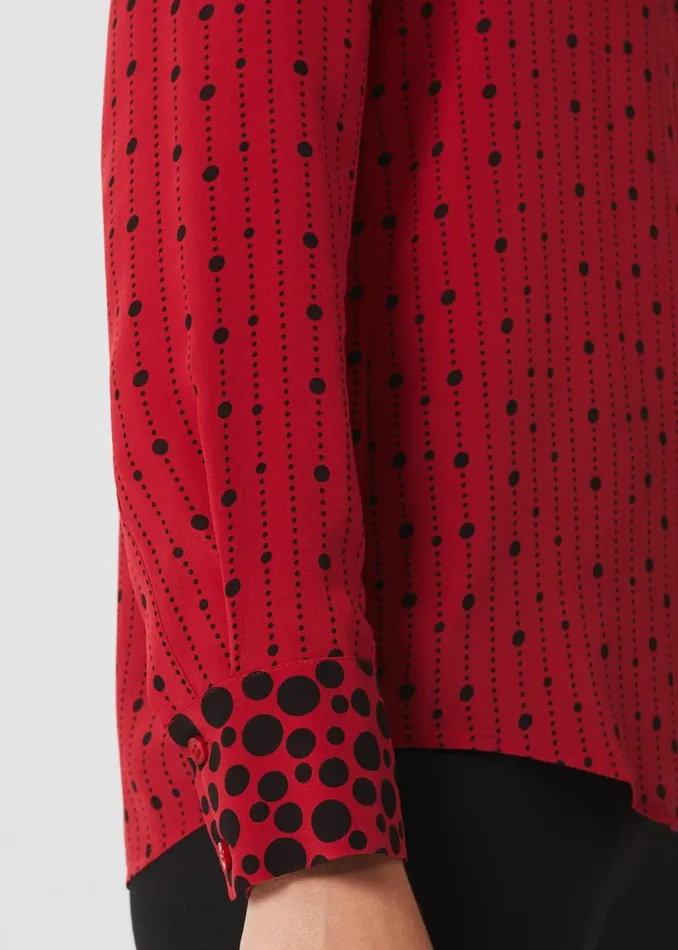 Womens Eva Silk Shirt Red Black Hobbs Tops Gift for Friend