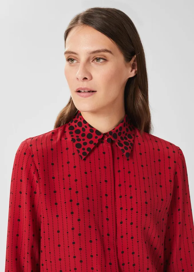 Womens Eva Silk Shirt Red Black Hobbs Tops Gift for Friend