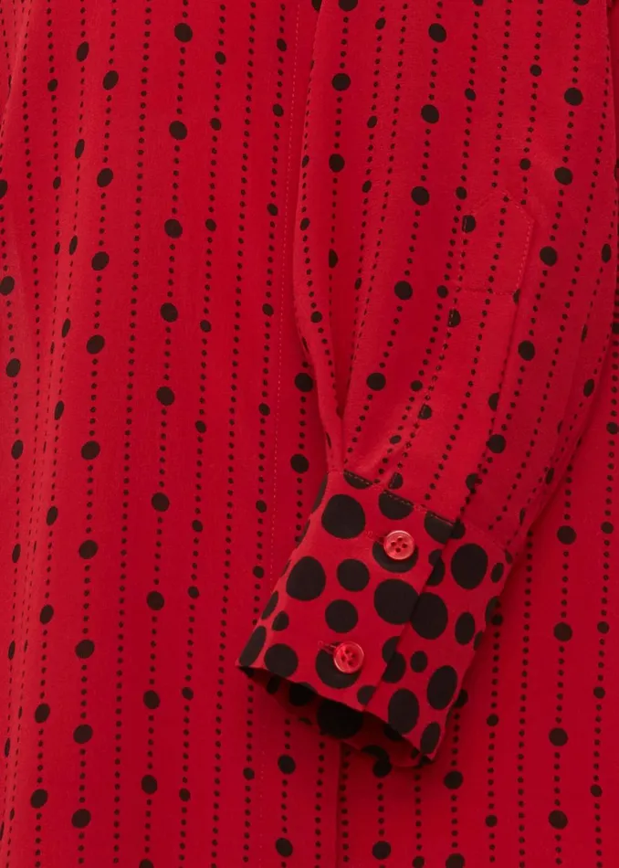 Womens Eva Silk Shirt Red Black Hobbs Tops Gift for Friend