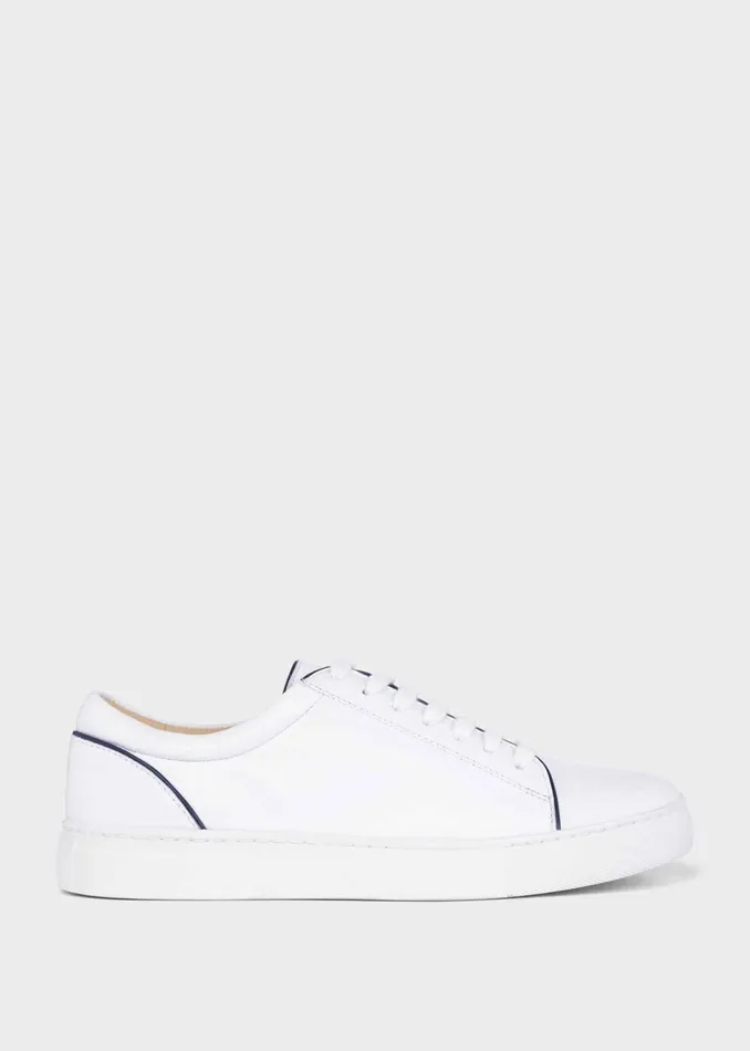 Womens Freda Leather Trainers White Navy Hobbs Trainers Popular