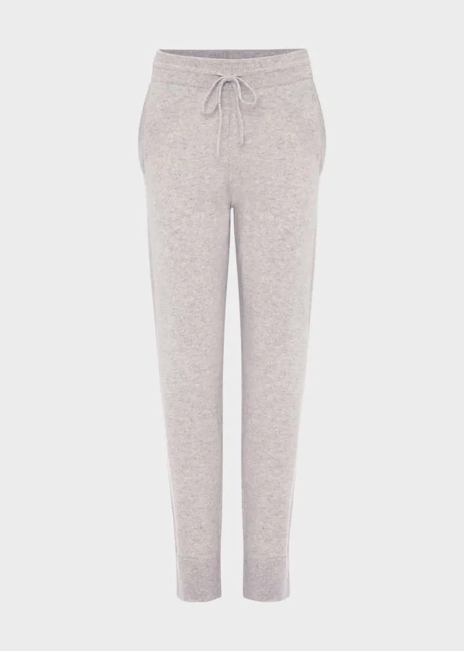 Womens Gabrielle Cashmere Jogger Pale Grey Marl Hobbs Trousers
