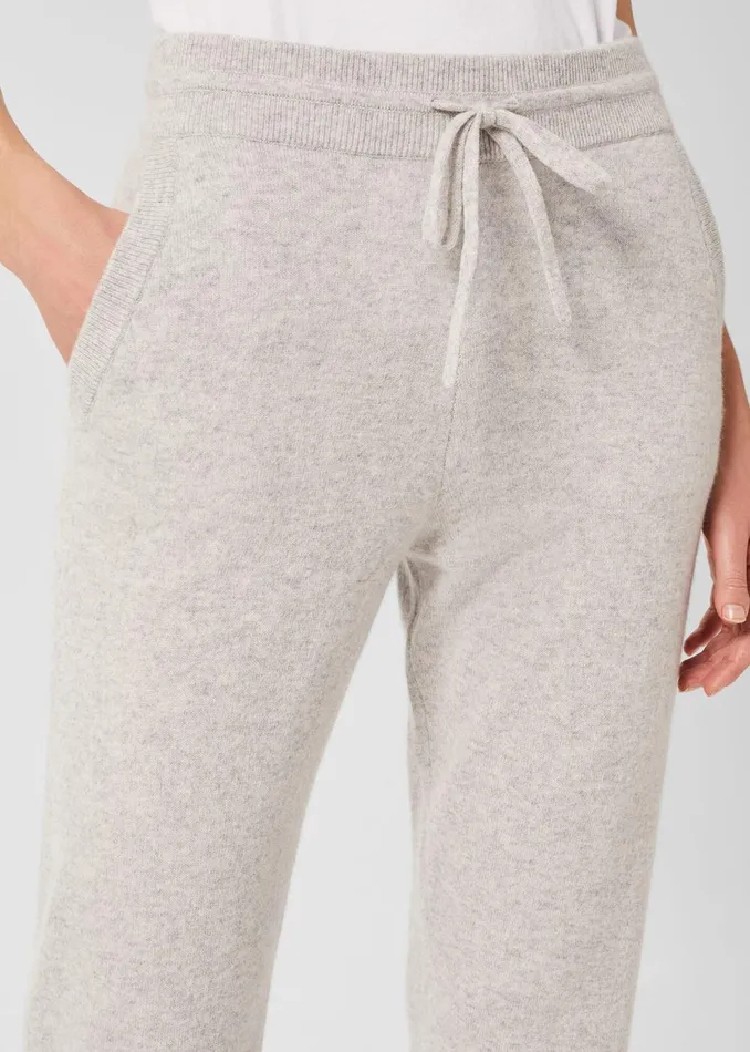 Womens Gabrielle Cashmere Jogger Pale Grey Marl Hobbs Trousers