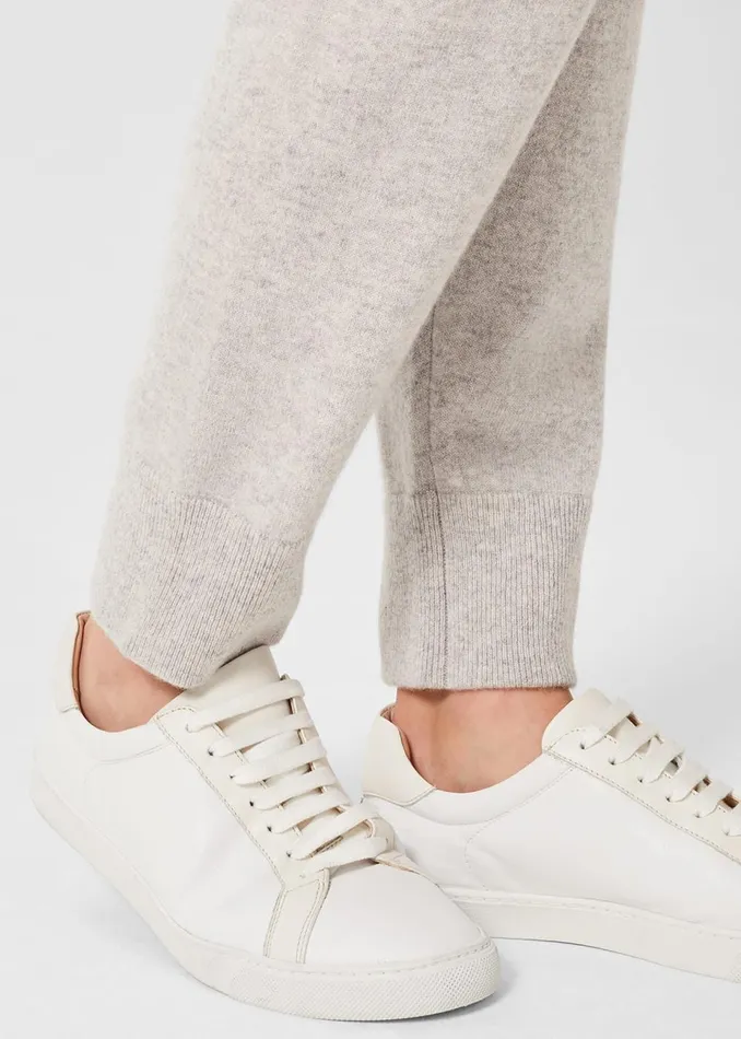 Womens Gabrielle Cashmere Jogger Pale Grey Marl Hobbs Trousers